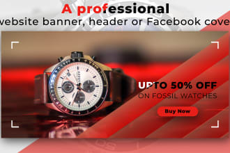 design professional website banner, header or facebook cover