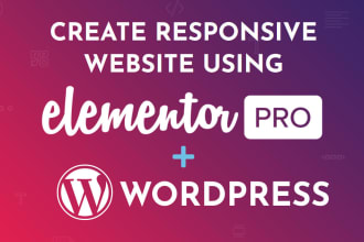 do responsive wordpress elementor website or landing page using elementor pro