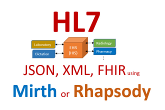 integrate healthcare systems using hl7,json,xml with tools like mirth, rhapsody