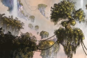 digitally paint landscapes and backgrounds, do concept art
