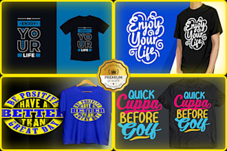 design creative typography and illustrative t shirt design