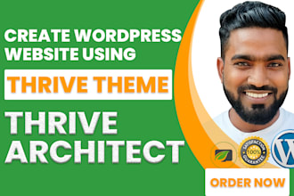 create wordpress website using thrive architect and thrive theme builder