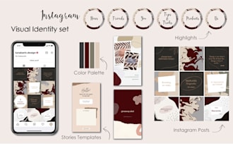 design a customized instagram template bundle
