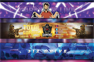 design a youtube banner and logo