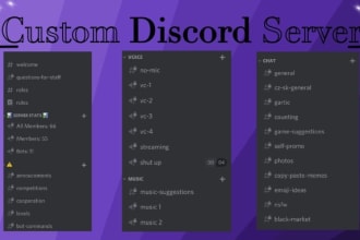 a discord server fully customized