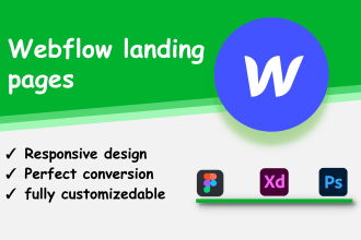design crisp landing page for your webflow website