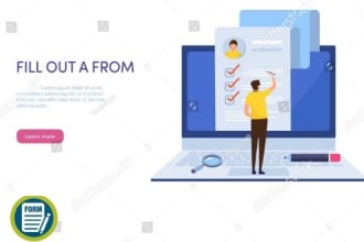 do data entry, typing, and form filling job