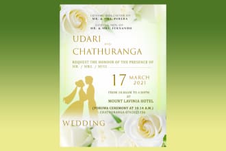 do creative invitation cards for wedding, birthday and any