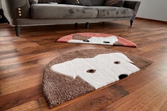 make a real custom rug with your pet and shipp it
