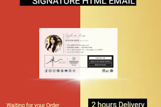 design clickable html email signature for your business