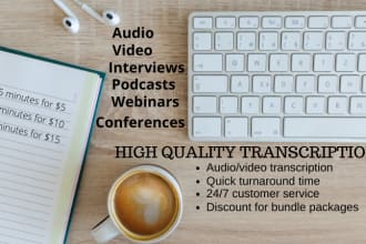 provide perfect transcripts for english audio and videos