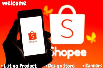 do shopee listing, banners, design your store