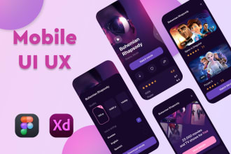 do mobile app UI UX design or website UI UX design using figma and adobexd