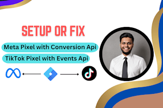 setup or fix tiktok pixel with events API and facebook pixel with conversion API