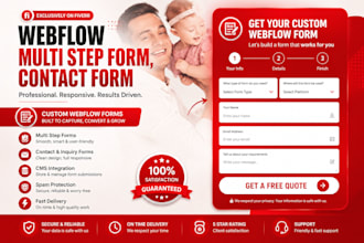 create and customize webflow multi step form, contact form