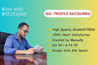 create spam free 150 high authority profile backlinks