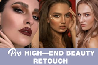 do product photo retouching, with portrait and model