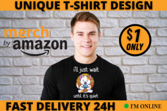 create merch by amazon design with descriptions and keywords