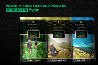 design a premium packaging pouch bag or product box