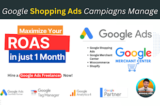 setup or manage google shopping ads campaigns with merchant center