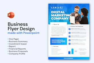 design one pager, executive summary in powerpoint