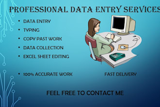 do data entry, copy paste, data conversion