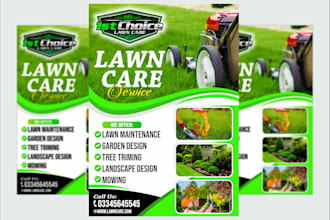 design professional lawn care and garden service flyer