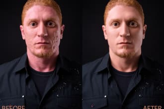 do professional high end photo retouching