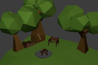 create low poly 3d models