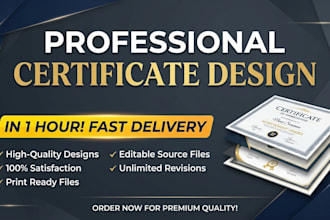 design professional custom certificate diploma or award certificate