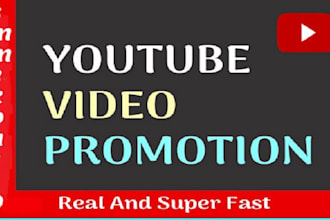 high quality youtube video promotion with good SEO marketing