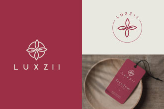 design a hand drawn feminine watercolor botanical boho logo