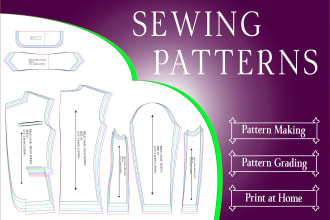 make clothing sewing pattern from your drawing