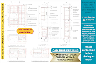 create fabrication ready and precise joinery shop drawings