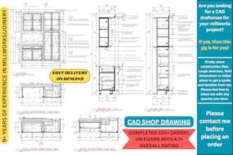 create fabrication ready and precise joinery shop drawings