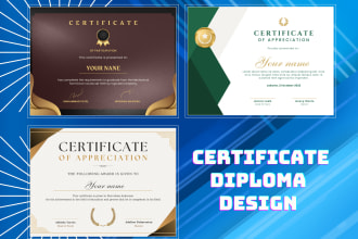 design a professional diploma and degree certificate