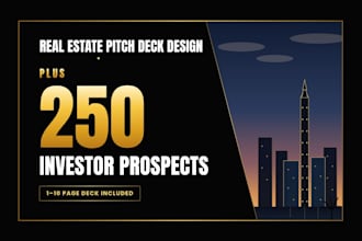design a real estate investor pitch deck