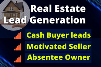 provide real estate lead generation service with skip tracing