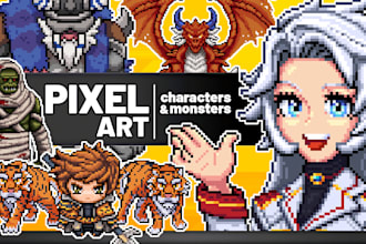 do pixel art monsters or character