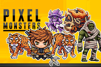 do pixel art monsters or character