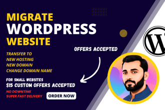 transfer or migrate wordpress website to new hosting or domain