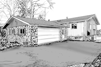 draw your home into an exquisite black and white masterpiece