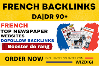 france SEO from top fr da90 newspapers french backlinks
