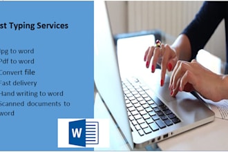 do ms word typing service and quick delivery