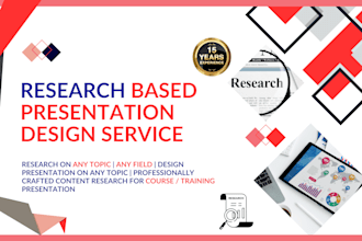 research and create powerpoint presentation on any topic for training