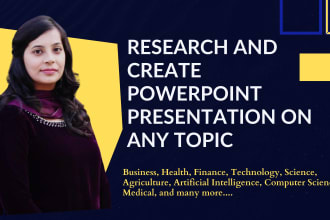 research and create powerpoint presentation on any topic for training