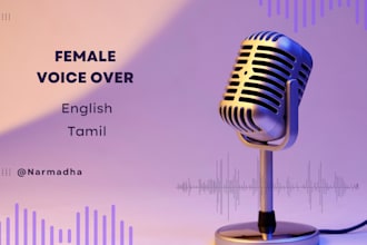 do female tamil voice over with clear tone