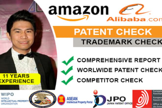 do amazon patent search and trademark check worldwide
