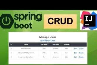 develop restful web services or API in java spring boot