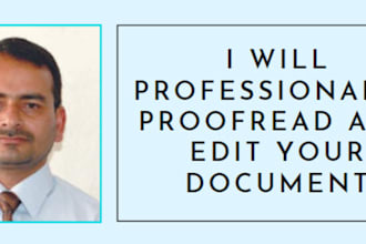 professionally proofread, edit, and rewrite anything in english